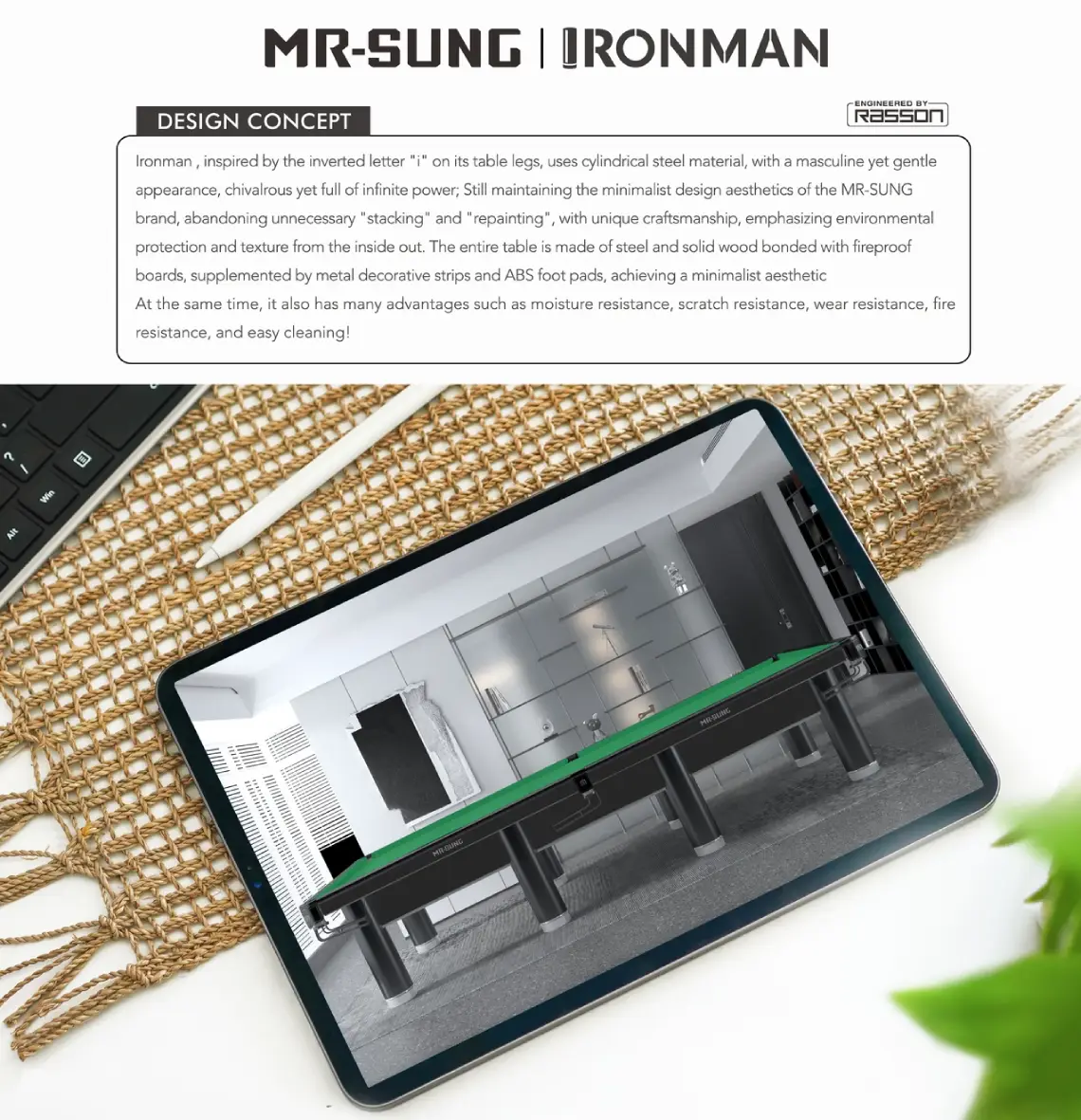 Rasson Ironman Snooker Table