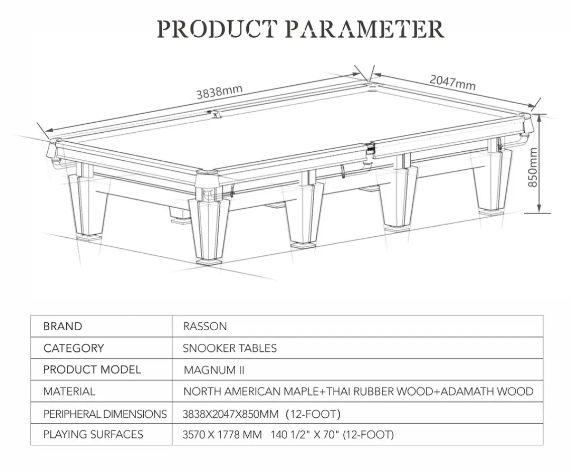 Rasson Strong ii Snooker Table