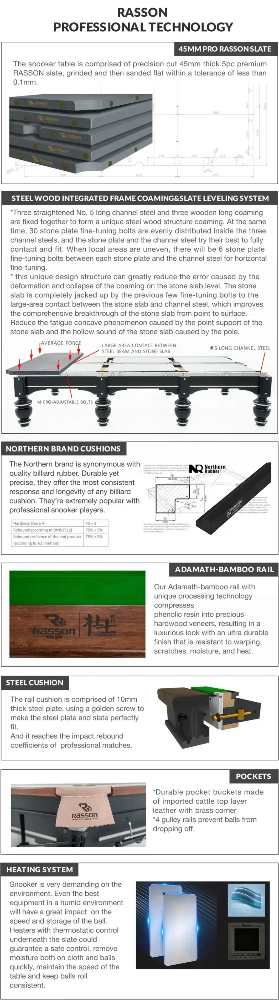 Rasson Strong ii Snooker Table